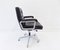 Black Leather Swivel Chair from Girsberger, 1970s 3