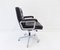 Black Leather Swivel Chair from Girsberger, 1970s, Image 3