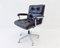 Black Leather Swivel Chair from Girsberger, 1970s, Image 12