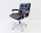 Black Leather Swivel Chair from Girsberger, 1970s, Imagen 12