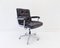 Black Leather Swivel Chair from Girsberger, 1970s, Image 1