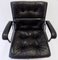 Black Leather Swivel Chair from Girsberger, 1970s 14