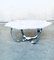 Octagonal Carrara Marble Top Coffee Table with Chrome Base, Italy 1960s 10