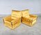 Gold Velvet Armchairs, 1950s, France, Set of 2 15