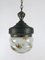 Antique Marble Glass Ceiling Lamp, 1920s 1