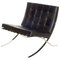 Barcelona Black Leather Lounge Chair by Ludwig Mies van der Rohe for Knoll Inc. / Knoll International, 1970s 1