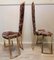 Messing Stühle mit hoher Rückenlehne von Maison Charles, France, 1960er, 4er Set 6