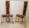 Brass High Back Chairs from Maison Charles, France, 1960s, Set of 4 11