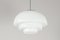 Opaque White Glass Ceiling Lamp, 1930s, Image 1