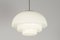 Opaque White Glass Ceiling Lamp, 1930s 5