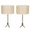 French Faux Bamboo Table Lamps, 1960s, Set of 2 1