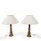 Faux Marble and Brass Table Lamps by Tommaso Barbi, 1970s, Italy, Set of 2 1