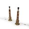 Faux Marble and Brass Table Lamps by Tommaso Barbi, 1970s, Italy, Set of 2 2