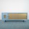 Wood and Brass Sideboard, 1950s 1