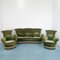 Samt Sofa und Sessel, 1950er, 3er Set 1