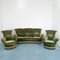 Velvet Sofa and Lounge Chair, 1950s, Set of 3 1