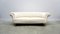 19th-Century French Curved Sofa in Ivory Soft Velvet 15