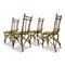 Italian Bamboo Dining Chairs, 1970s, Set of 4, Image 1