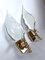 Italian Gilt and Murano Glass Sconces by Franco Luce, 1970s, Set of 2, Image 9