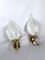 Italian Gilt and Murano Glass Sconces by Franco Luce, 1970s, Set of 2 1