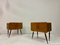 Italian Sunburst Rosewood Nightstands, 1950s, Set of 2 3