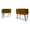 Italian Sunburst Rosewood Nightstands, 1950s, Set of 2 1