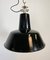 Lámpara de techo industrial vintage en negro, años 30, Imagen 2