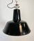 Vintage Black Industrial Ceiling Lamp, 1930s, Image 2