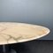 Large Oval Marble Dining Table with Chrome Base, 1970s 6