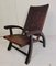 Chaise Pliante Mid-Century Moderne Equatorienne en Bois et en Cuir par Angel Pazmino pour Furniture Style 1