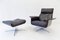 Siesta 62 Black Leather Lounge Chair and Ottoman by Brule for Kaufeld, 1960s, Set of 2 25