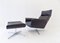 Siesta 62 Black Leather Lounge Chair and Ottoman by Brule for Kaufeld, 1960s, Set of 2 21