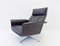 Siesta 62 Black Leather Lounge Chair and Ottoman by Brule for Kaufeld, 1960s, Set of 2 17