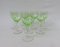 Hand Blown Art Nouveau Uranium Glass Wine Glasses, Set of 8 1