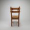 Oak and Straw Dining Chairs, 1950s, Set of 6, Image 6