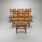 Oak and Straw Dining Chairs, 1950s, Set of 6 3