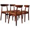Rosewood Dining Chairs by Henning Kjærnulf, Set of 4 1