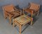 Model Scirocco Safari Chairs with Ottoman by Arne Norell, Set of 3 2