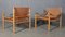 Model Scirocco Safari Chairs with Ottoman by Arne Norell, Set of 3 4