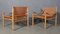 Modell Scirocco Safari Chairs mit Ottomane von Arne Norell, 3er Set 4