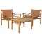 Model Scirocco Safari Chairs with Ottoman by Arne Norell, Set of 3 1