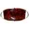 Large Oval Tray in Acrylic Glass Tortoise and Brass, Italy 2