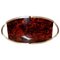 Large Oval Tray in Acrylic Glass Tortoise and Brass, Italy, Image 2