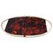 Large Oval Tray in Acrylic Glass Tortoise and Brass, Italy 1