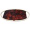 Large Oval Tray in Acrylic Glass Tortoise and Brass, Italy, Image 1