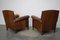 Club chair vintage in pelle color cognac, Paesi Bassi, set di 2, Immagine 19