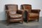 Vintage Dutch Cognac Leather Club Chairs, Set of 2 3