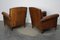 Club chair vintage in pelle color cognac, Paesi Bassi, set di 2, Immagine 16