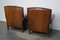 Vintage Dutch Cognac Leather Club Chairs, Set of 2, Image 17