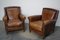 Sillones Club holandeses vintage de cuero coñac. Juego de 2, Imagen 20